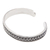 Men's sterling silver cuff bracelet, 'Braids of Fate' - Men's Sterling Silver Cuff Bracelet with Braided Accents
