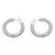 Sterling silver half-hoop earrings, 'Polka Dot Trends' - Polka Dot-Patterned Sterling Silver Half-Hoop Earrings thumbail