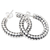 Sterling silver half-hoop earrings, 'Polka Dot Trends' - Polka Dot-Patterned Sterling Silver Half-Hoop Earrings (image 2b) thumbail