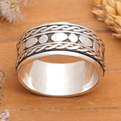 Personalized 4mm and 5mm His and Hers Sterling Silver Band Ring -  ForeverGifts.com