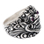 Men's sterling silver cocktail ring, 'Eyes of the Kala Rau' - Men's Kala Rau Sterling Silver Cocktail Ring with Purple Gem
