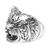 Men's sterling silver cocktail ring, 'Warrior's Spirit' - Men's Tiger-Themed Sterling Silver Cocktail Ring from Bali