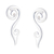 Sterling silver drop earrings, 'Gianyar Flames' - Balinese Sterling Silver Drop Earrings in a Polished Finish