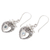 Blue topaz and cultured pearl dangle earrings, 'A Loyal Romance' - Heart-Shaped Blue Topaz and Cultured Pearl Dangle Earrings (image 2b) thumbail