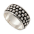 Men's sterling silver band ring, 'Hero's Dots' - Men's Polka-Dot Patterned Sterling Silver Band Ring (image 2b) thumbail