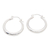 Sterling silver hoop earrings, 'Glow Today' - Minimalist-Inspired Round Sterling Silver Hoop Earrings thumbail