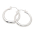Sterling silver hoop earrings, 'Glow Today' - Minimalist-Inspired Round Sterling Silver Hoop Earrings (image 2c) thumbail