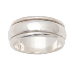 Men's sterling silver spinner ring, 'Gallant Me' - Men's Polished Sterling Silver Spinner Ring Made in Bali