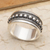 Men's sterling silver spinner ring, 'Memory Beads' - Dot-Patterned Classic Sterling Silver Spinner Ring from Bali (image 2) thumbail