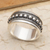 Men's sterling silver spinner ring, 'Memory Beads' - Dot-Patterned Classic Sterling Silver Spinner Ring from Bali