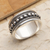 Men's sterling silver spinner ring, 'Memory Beads' - Dot-Patterned Classic Sterling Silver Spinner Ring from Bali (image 2b) thumbail