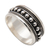 Men's sterling silver spinner ring, 'Memory Beads' - Dot-Patterned Classic Sterling Silver Spinner Ring from Bali (image 2c) thumbail