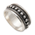 Men's sterling silver spinner ring, 'Memory Beads' - Dot-Patterned Classic Sterling Silver Spinner Ring from Bali