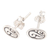 Sterling silver stud earrings, 'Swirls of Joy' - Sterling Silver Stud Earrings with Swirl Motifs from Bali