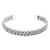 Sterling silver cuff bracelet, 'Myriad Encounters' - Polished Rope-Shaped Sterling Silver Cuff Bracelet