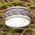 Sterling silver meditation ring, 'Defying Gravity' - Traditional Braid-Patterned Sterling Silver Meditation Ring