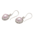 Cultured mabe pearl dangle earrings, 'Moon Shade' - 925 Silver Dangle Earrings with Pink Cultured Mabe Pearls (image 2c) thumbail