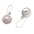 Cultured mabe pearl dangle earrings, 'Moon Shade' - 925 Silver Dangle Earrings with Pink Cultured Mabe Pearls (image 2d) thumbail