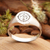 Gewölbter Ring aus Sterlingsilber - Gewölbter Ring aus poliertem Sterlingsilber mit Mondmotiv aus Bali