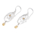 Citrine dangle earrings, 'Yellow Manipura Chakra' - Chakra-Themed Sterling Silver Dangle Earrings with Citrine