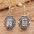 Blue topaz drop earrings, 'Palace of the Loyal' - Classic Sterling Silver Drop Earrings with Blue Topaz Jewels (image 2) thumbail