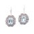 Blue topaz drop earrings, 'Palace of the Loyal' - Classic Sterling Silver Drop Earrings with Blue Topaz Jewels