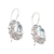 Blue topaz drop earrings, 'Palace of the Loyal' - Classic Sterling Silver Drop Earrings with Blue Topaz Jewels