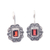 Garnet drop earrings, 'Palace of the Lovers' - Classic Sterling Silver Drop Earrings with Garnet Jewels