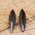 Sterling silver drop earrings, 'Mystery Petals' - Polished Petal-Shaped Sterling Silver Drop Earrings (image 2b) thumbail