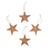 Wood ornaments, 'Morning Grace' (set of 4) - Set of 4 Traditional Star-Shaped Suar Wood Ornaments (image 2b) thumbail
