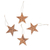 Wood ornaments, 'Hibiscus Grace' (set of 4) - Set of 4 Floral Star-Shaped Suar Wood Ornaments (image 2c) thumbail
