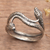Sterling silver band ring, 'Regal Serpent' - Traditional Snake-Shaped Sterling Silver Band Ring from Bali (image 2) thumbail