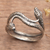 Sterling silver band ring, 'Regal Serpent' - Traditional Snake-Shaped Sterling Silver Band Ring from Bali