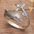Sterling silver wrap ring, 'The Warrior of the Depths' - Megalodon-Shaped Sterling Silver Wrap Ring from Bali (image 2) thumbail