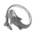Sterling silver wrap ring, 'The Warrior of the Depths' - Megalodon-Shaped Sterling Silver Wrap Ring from Bali (image 2b) thumbail