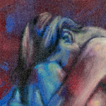 'Fleur' - Artistic Nude Acrylic and Oil Painting in Intense Hues