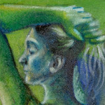 'Reina' - Artistic Nude Acrylic and Oil Painting in Vibrant Hues