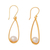 Pendientes colgantes de perlas cultivadas chapadas en oro - Pendientes colgantes modernos de perlas cultivadas latón de chapado en oro ovaladas