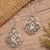 Sterling silver filigree dangle earrings, 'Distinguished Dame' - Polished Geometric Sterling Silver Filigree Dangle Earrings