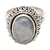 Rainbow moonstone cocktail ring, 'Queen Moonlight' - Traditional Natural Rainbow Moonstone Cocktail Ring thumbail