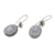 Rainbow moonstone dangle earrings, 'Queen Moonlight' - Traditional Natural Rainbow Moonstone Dangle Earrings (image 2c) thumbail