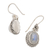 Rainbow moonstone dangle earrings, 'Queen Moonlight' - Traditional Natural Rainbow Moonstone Dangle Earrings (image 2d) thumbail