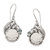 Blue topaz dangle earrings, 'Loyal Spring' - Floral and Leafy Sterling Silver Blue Topaz Dangle Earrings thumbail