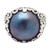 Cultured mabe pearl domed ring, 'Palatial Splendor' - Sterling Silver Domed Ring with Blue Cultured Mabe Pearl thumbail
