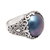 Cultured mabe pearl domed ring, 'Palatial Splendor' - Sterling Silver Domed Ring with Blue Cultured Mabe Pearl (image 2c) thumbail