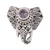 Amethyst cocktail ring, 'Wonderful Ganesha' - Silver & Amethyst Ring of Elephant-Headed Hindu God Ganesha thumbail