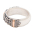 Gold-accented band ring, 'Precious Wish' - Sterling Silver Band Ring with 18k Gold Accents from Bali (image 2c) thumbail