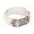 Gold-accented band ring, 'Precious Wish' - Sterling Silver Band Ring with 18k Gold Accents from Bali (image 2d) thumbail
