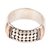 Men's gold-accented band ring, 'Knight's Dots' - Men's Sterling Silver Band Ring with Dots and Gold Accents