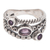 Amethyst multi-stone ring, 'Heavenly Trio' - Sterling Silver Cocktail Ring with Three Amethyst Stones